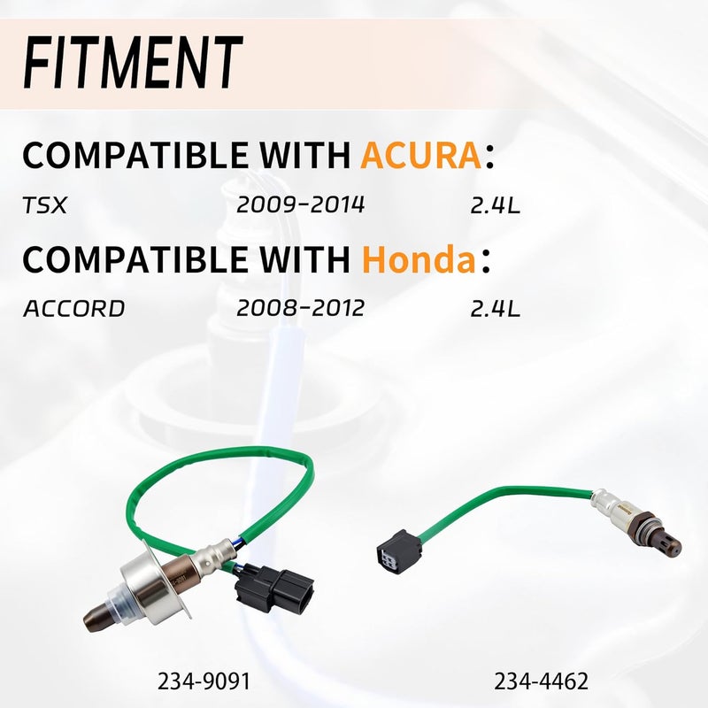 Automost Upstream and Downstream O2 Sensor Compatible with Acura 2009-2014 TSX 2.4L, Honda 2008-2012 Accord 2.4L Replace#234-9091,234-4462,36531-R40-A01 - Image 3